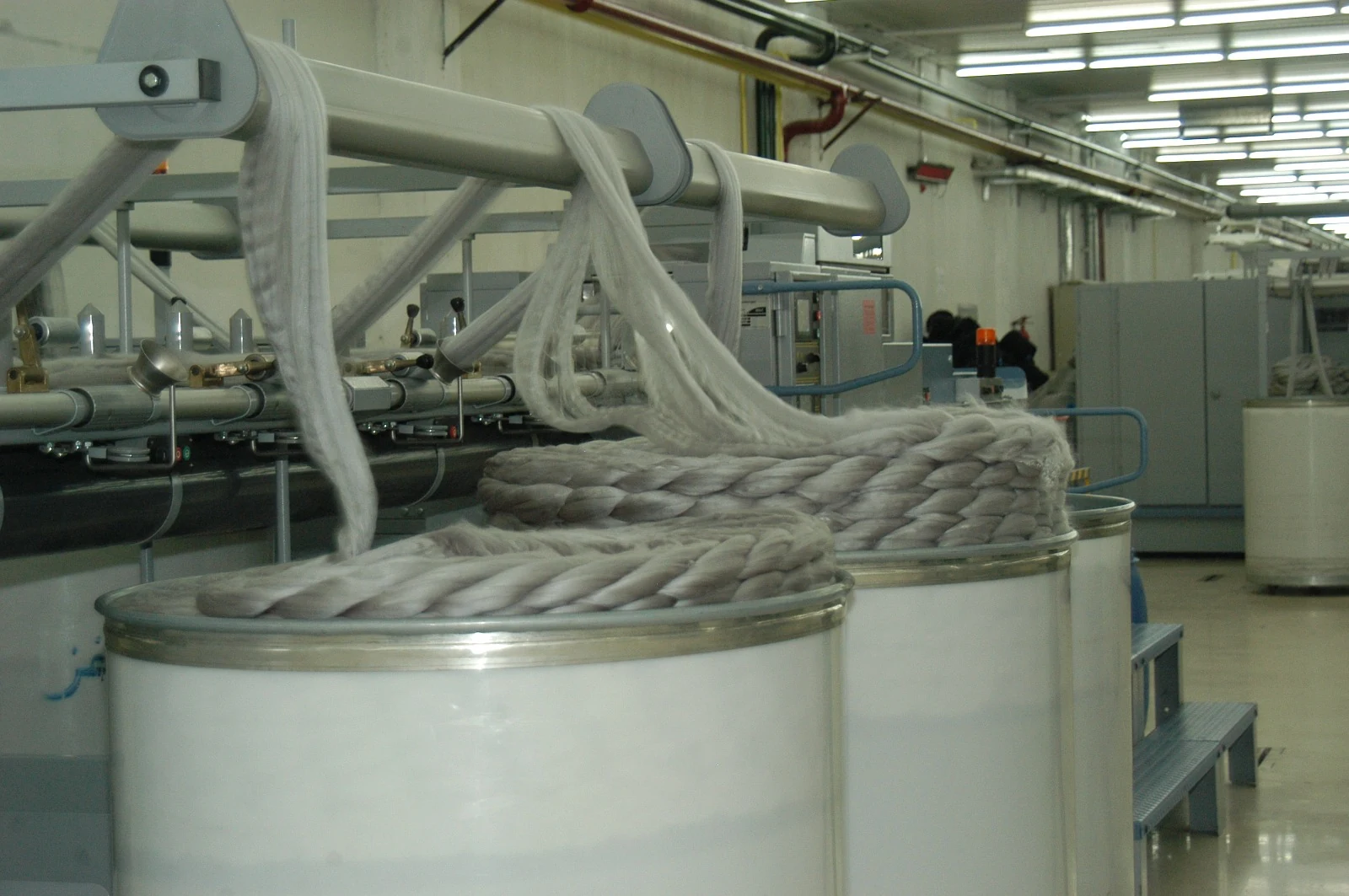 Fibre preparation at the Kristina-Tex factory